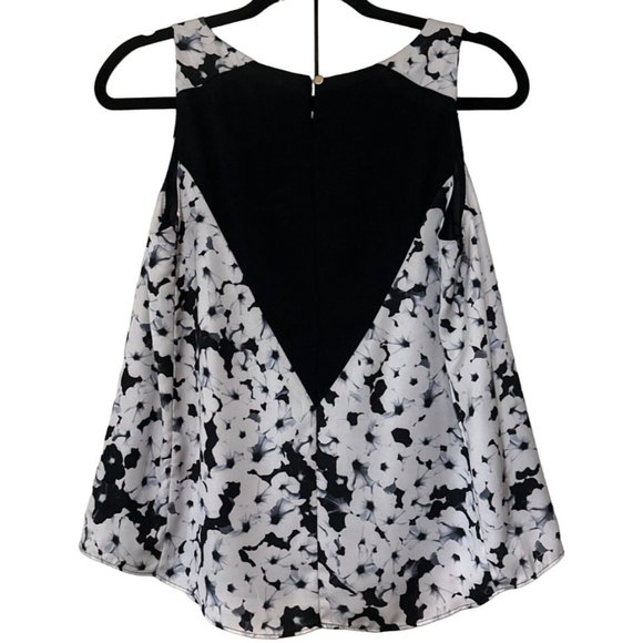 APT. 9 Sleeveless Floral Blouse w/Lining 100% Polyester Women's Size PM (READ) - Picture 2 of 16